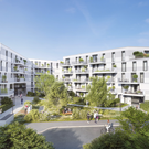 Eingebettet in das Areal des neuen Stadtentwicklungsgebiets „An der Schanze“ im 21. Bezirk entsteht das Buwog-Projekt „drygalski“