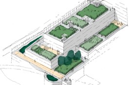 Erdberg: Neues Hochhaus und Dachpark