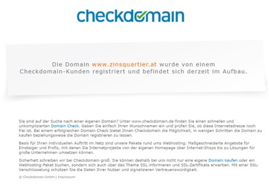 Die Homepage von Zinsquartier ist verschwunden