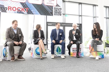 vlnr: Merlin Trampert (3SI Immogroup), Gudrun Ghezzo (Ghezzo), Michael Sandriesser (ATE Holding), Helmut Floegl (Universität für Weiterbildung Krems), Susanna Dinkic (BIG)