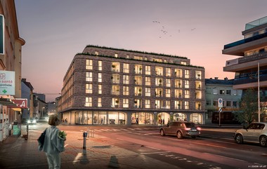 Visualisierung Bauwerk Hauptplatz 1 Schwechat