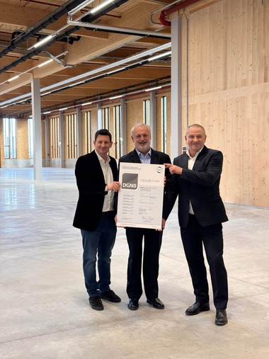 V.l.n.r. Paul Grassel Geschäftsführer IG Immobilien, Peter Engert Geschäftsführer ÖGNI und Hubert Vögel, Geschäftsführer IG Immobilien