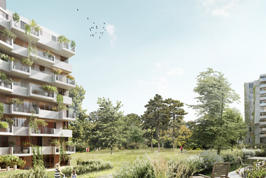 Visualisierung des Projekts Quartier Vier am Biotop Wildquell