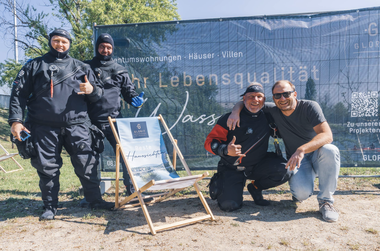 Claudia Veigl, Manuel Winter, Harald Metzger, Thomas Hammerschmied beim
Danube Clean-Up 2026