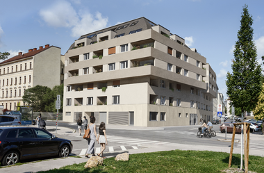 Realisiert über IFA Bauherrenmodelle, entstehen in der Kopalgasse 11 und der Delsenbachgasse 8
gesamt 75 geförderte Mietwohnungen