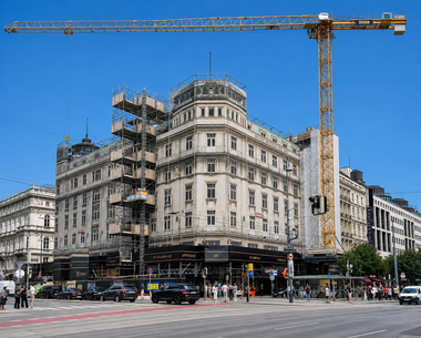 Das Hotel Bristol in Wien wird noch bis Ende 2027 generalsaniert.