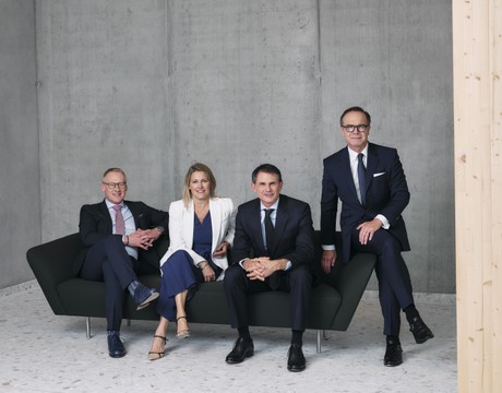 Der UBM-Vorstand vlnr: Peter Schaller, Martina Maly-Gärtner, Patric Thate, Thomas G. Winkler